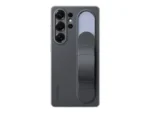 Galaxy S25 Ultra Standing Grip Case, Black & Gray