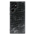 Kajsa Genuine Stone Pattern Croco Leather Case for Galaxy S22 Ultra - Image 2