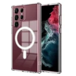 Samaung Galaxy S22 Ultra & S22 Plus Clear Transparent Magnetic Wireless Charging Soft Silicone Case