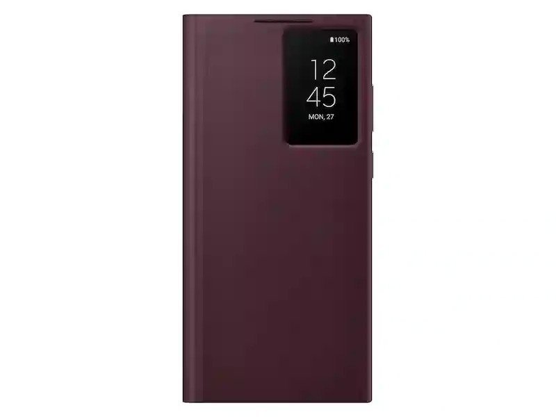 Samsung-Galaxy-S22-Ultra-S-View-Flip-Cover-gadget99-3.jpg Samsung Galaxy S22 Ultra S-View Flip Cover Burgundy, Black & White - Image 1