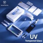 SmartDevil Full Glue UV Tempered Glass for Samsung Galaxy S22 Ultra UV Fully Glued Screen Protector Quick Unlock Install Tool