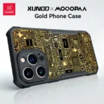 Xundd X Mooopaa Pure Gold Case For iPhone 13 / 13 Pro / 13 Pro Max Cover Handmade Original Plating Future Circuit Luxury Shockproof Case