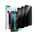 iPhone 16 Pro Max ESR Tempered Privacy Glass Screen Protector - 3 Pack with Alignment Frame