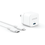 Anker PowerPort III 20W Cube Charger with USB-C to Lightning Cable for iPhone