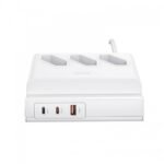 USAMS US-CC160 P1 65W 6 IN 1 SUPER SILICON FAST CHARGING USB EXTENSION SOCKET, EU PLUG