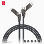 XUNDD XDDC-027 USB+Type-C+Lightning+Micro USB Charging Cable -1.5M