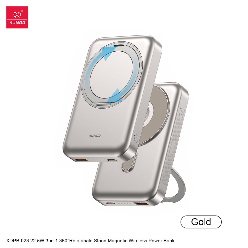 XUNDD XDPB-023 3 in One Rotable Stand Magnetic Power Bank XUNDD XDPB-023 3 in One Rotable Stand Magnetic Power Bank - Image 1