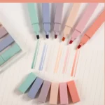 JIANWU 6pcs Set Soft Tip Highlighter/Light Color Kawaii Marker Pen