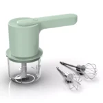 Multi Functions 2 in 1 Mini Rechargeable Electric Mixer With Food, Meat, Blender Egg Whisk Milk Foamer