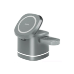 XUNDD XDCH-061 3-in-1 Magnetic Wireless Charger Folding Cell Phone Charging Stand for Headset, iWatch